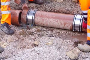 misaligned sewer pipe joints