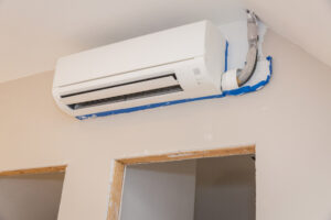 ductless mini split in a garage